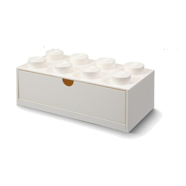 Balta dėžutė su stalčiumi LEGO® Brick, 31,6 x 11,3 cm