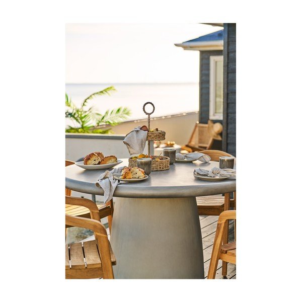 Iš keramikos apvalios formos sodo valgomojo stalas ø 60 cm Bonnet – House Nordic-image-3