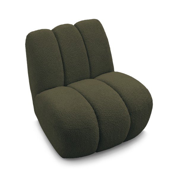 Žalios spalvos iš boucle krėslas Janissaire – Bobochic Paris-image-4