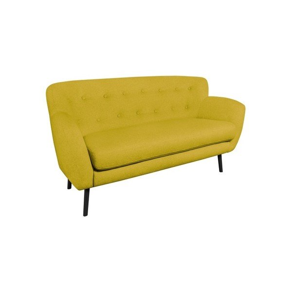 Geltona dviejų vietų sofa "Kooko Home Rock-image-1