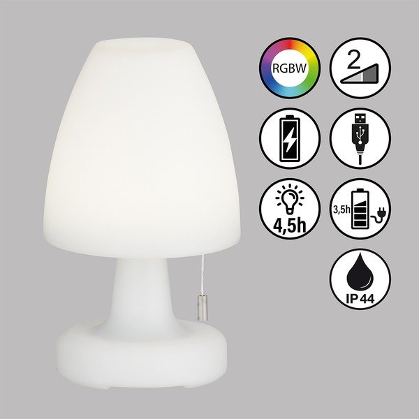 Stalinis šviestuvas baltos spalvos LED (aukštis 25 cm) Termoli – Fischer & Honsel-image-4