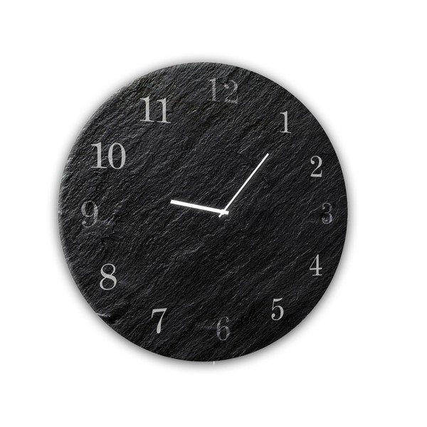 Sieninis laikrodis Styler Glassclock Carbon, ⌀ 30 cm-image-1