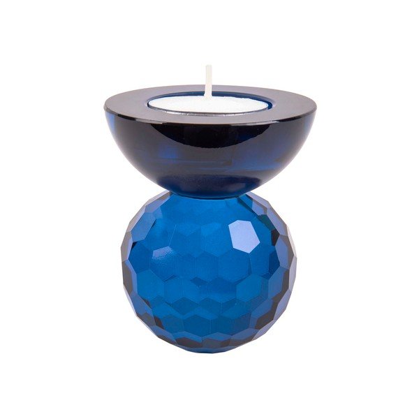 Mėlyno stiklo žvakidė Crystal Art - PT LIVING
