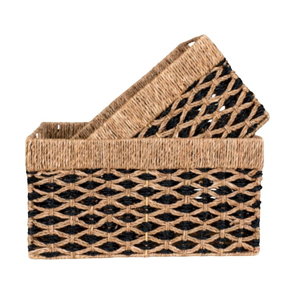 Iš jūržolės krepšiai 2 vnt. 25x40x21 cm Salar – House Nordic-image-2