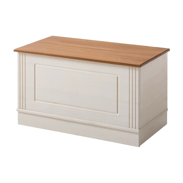 Iš pušies masyvo skrynia baltos spalvos 80x45 cm Anita – Støraa-image-2
