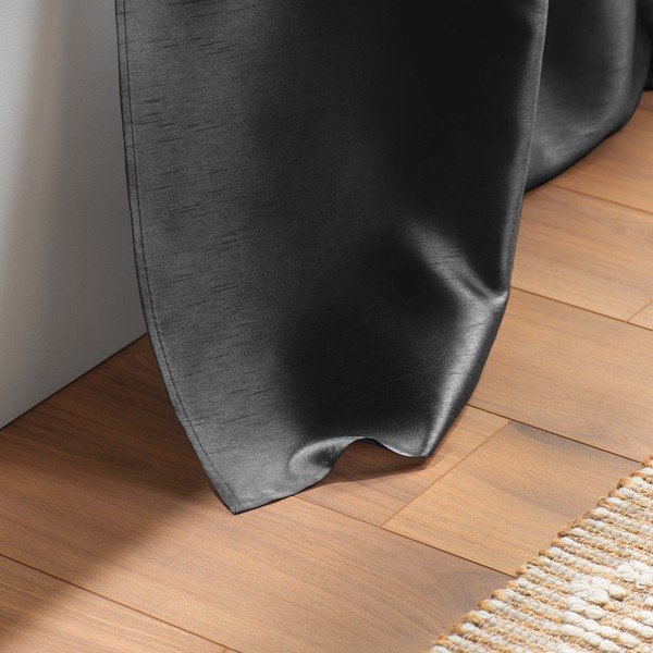 Tamsiai pilkos spalvos iš mikrosatino užuolaida 140x240 cm Shana – douceur d'intérieur-image-4