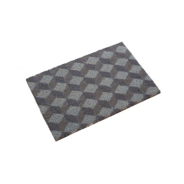 Kilimėlis iš kokoso pluošto 40x60 cm Grey Cube – Premier Housewares-image-3