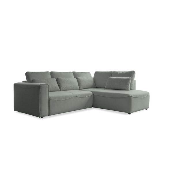 Šviesiai žalia kampinė sofa-lova (modulinė) Homely Tommy - Miuform