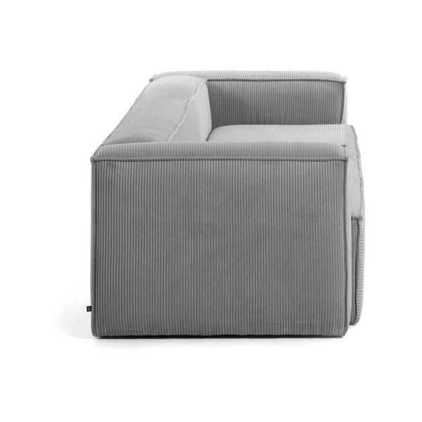 Iš kordinio velveto sofa pilkos spalvos 240 cm Blok – Kave Home-image-3