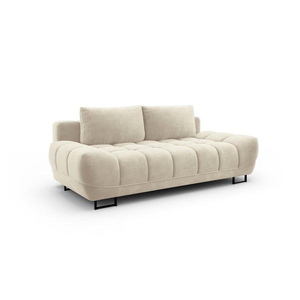 Smėlio spalvos trivietė sofa-lova su aksomo apmušalais Windsor & Co Sofas Cirrus-image-3