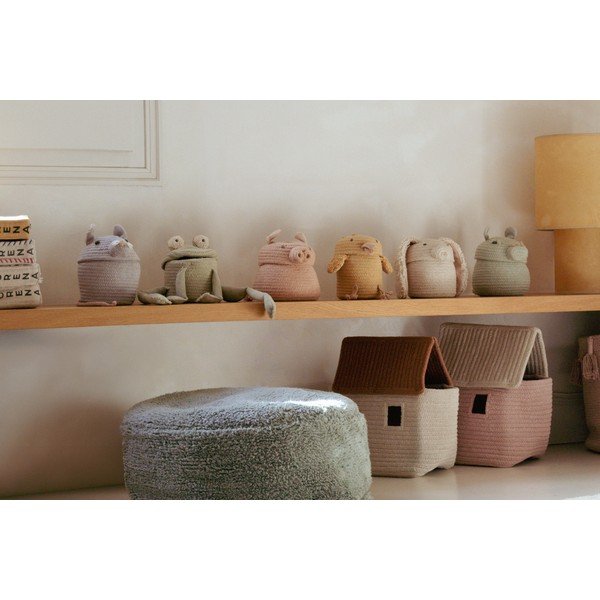 Iš tekstilės vaikiškas krepšys kreminės spalvos ø 15x15 cm Mini Rita the Rabbit – Lorena Canals-image-4