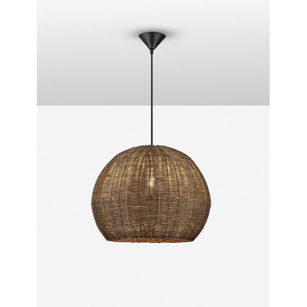 Natūralios spalvos iš rotango kabantis šviestuvas ø 39 cm Rielo – Nova Luce-image-3