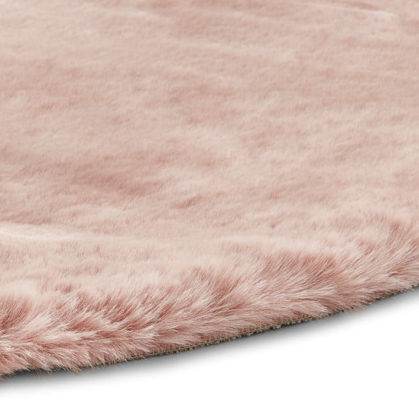 Rožinis apvalus kilimas Think Rugs Teddy, ⌀ 120 cm-image-2