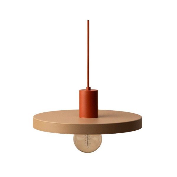 Smėlio spalvos iš metalo kabantis šviestuvas ø 30 cm Ori – Micadoni 