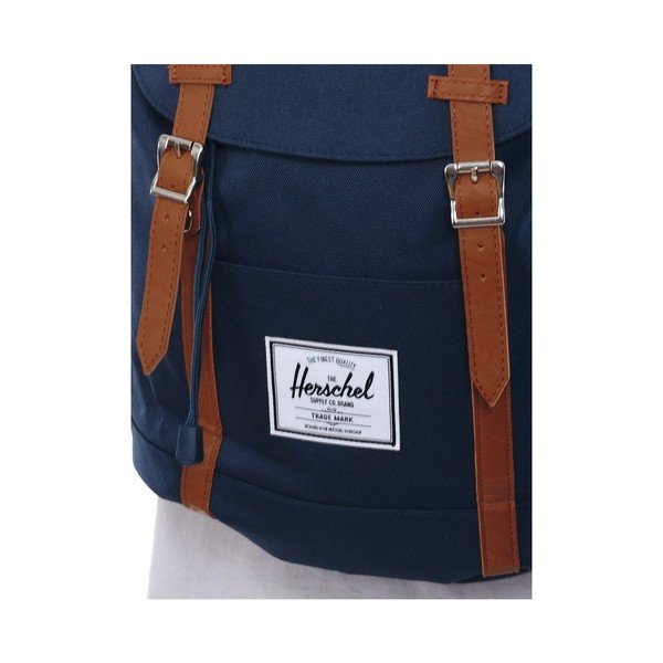 Tamsiai mėlyna kuprinė su rudais dirželiais Herschel Retreat, 19,5 l-image-1