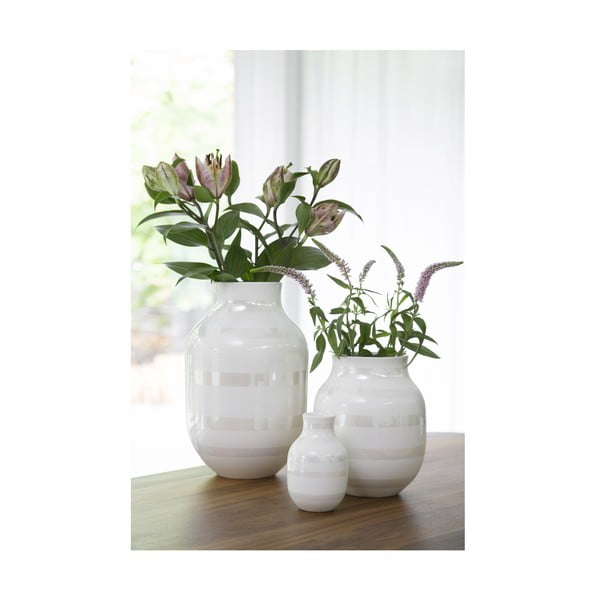 Balta keraminė vaza Kähler Design Omaggio, aukštis 12,5 cm-image-3