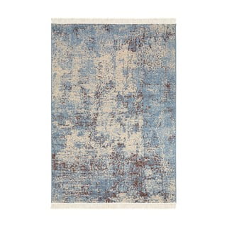 Mėlynai pilkas kilimas su dalimi perdirbtos medvilnės Nouristan, 80 x 150 cm