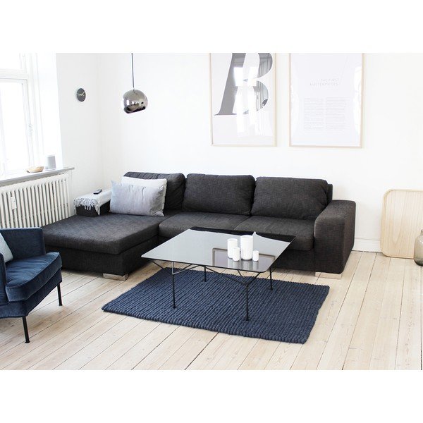 Mėlynas vilnos kilimas Wooldot Ball Rugs, 100 x 150 cm-image-2