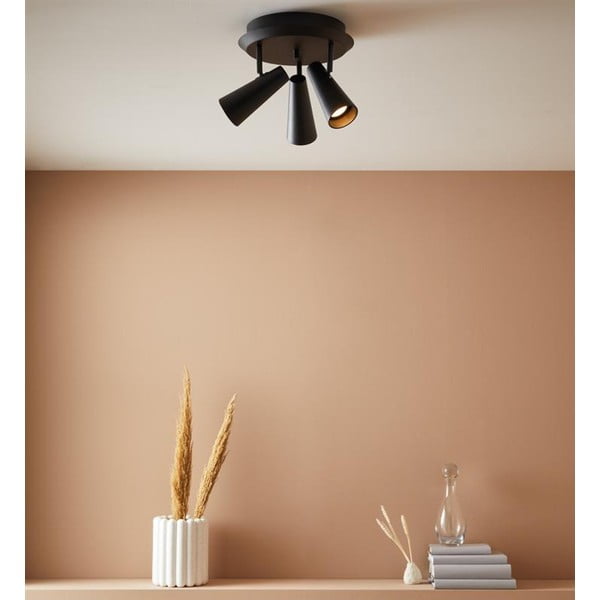 Juodas lubinis šviestuvas Markslöjd Crest, ø 36 cm-image-1