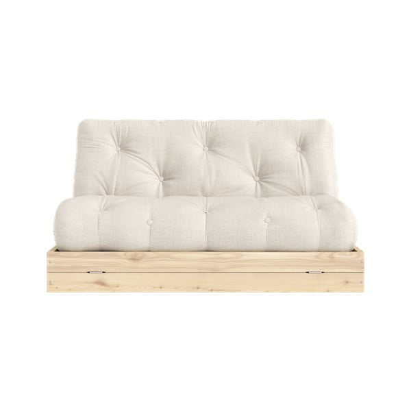 Smėlio spalvos iš lino sulankstoma sofa 145 cm Flip – Karup Design