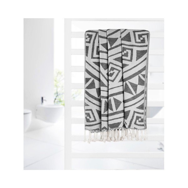 Juodas hamamo rankšluostis Kate Louise Mirabelle, 165 x 100 cm-image-4