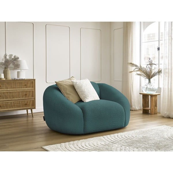 Iš boucle krėslas turkio spalvos Tina – Bobochic Paris-image-1