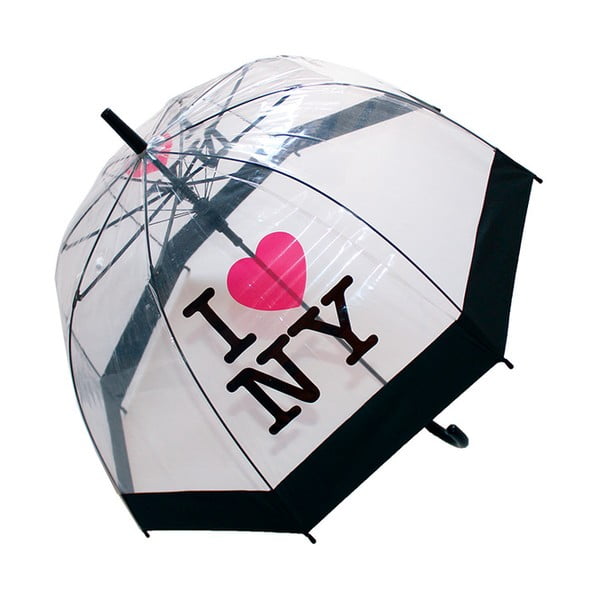 Skaidrus vėjo nepraleidžiantis skėtis "Ambiance Birdcage I Love NY", ⌀ 79 cm