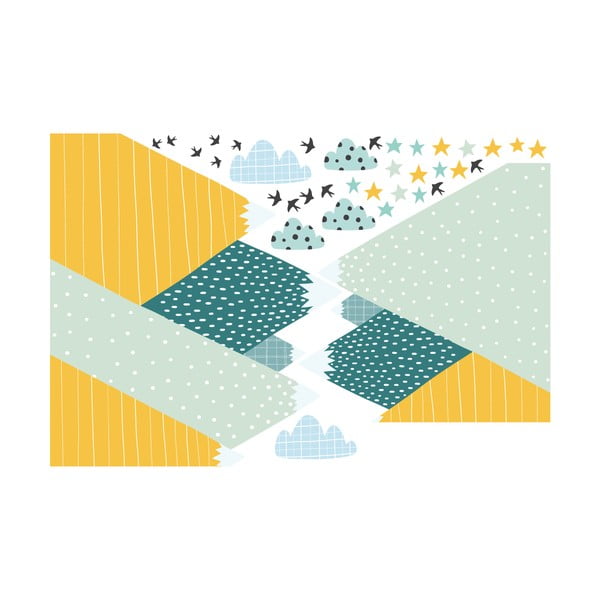 Sienų lipdukas Ambiance Scandinavian Mountains Ziska-image-1