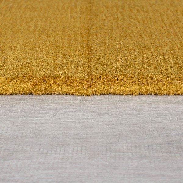 Rankų darbo iš vilnos kilimas ochros spalvos 160x230 cm Demi Check Ombre – Flair Rugs-image-4