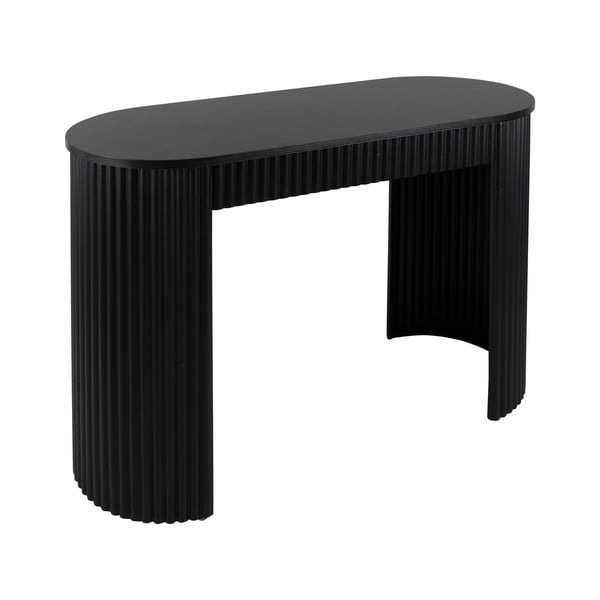 Juodos spalvos iš metalo konsolinis staliukas 40x100 cm Estriado  – Leitmotiv-image-1