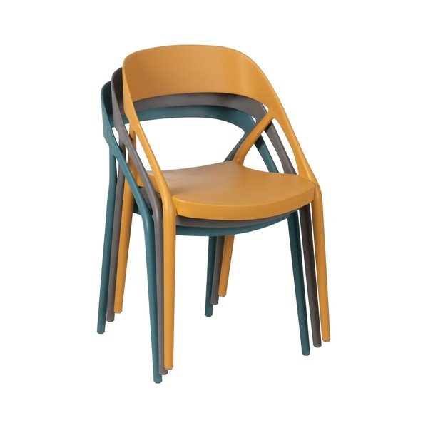 Iš plastiko valgomojo kėdės pilkos spalvos 2 vnt. – Ixia-image-3