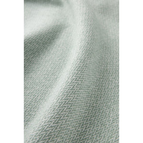 Žalios spalvos iš medvilnės mišinio antklodė ir pledas 140x180 cm Espiga – Euromant-image-2