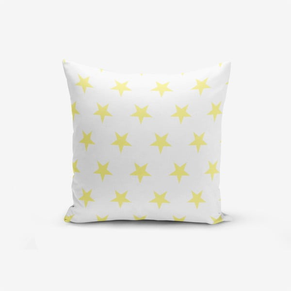 Minimalistiniai pagalvių užvalkalai "Yellow Star", 45 x 45 cm