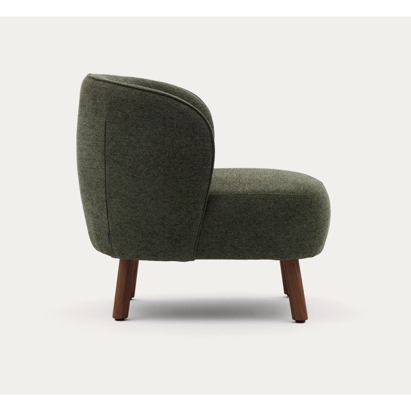 Khaki spalvos krėslas iš šenilinio audinio Ulit – Kave Home-image-3
