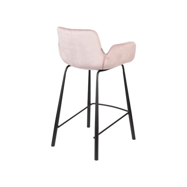 Iš aksomo baro taburėtės šviesiai rožinės spalvos 2 vnt. 91,5 cm Brit – Zuiver-image-4