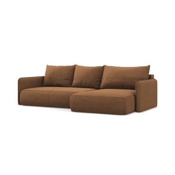 Oranžinės spalvos sulankstoma/su sandėliavimo vieta kampinė sofa (su dešiniuoju kampu) Nanea – Makamii-image-3