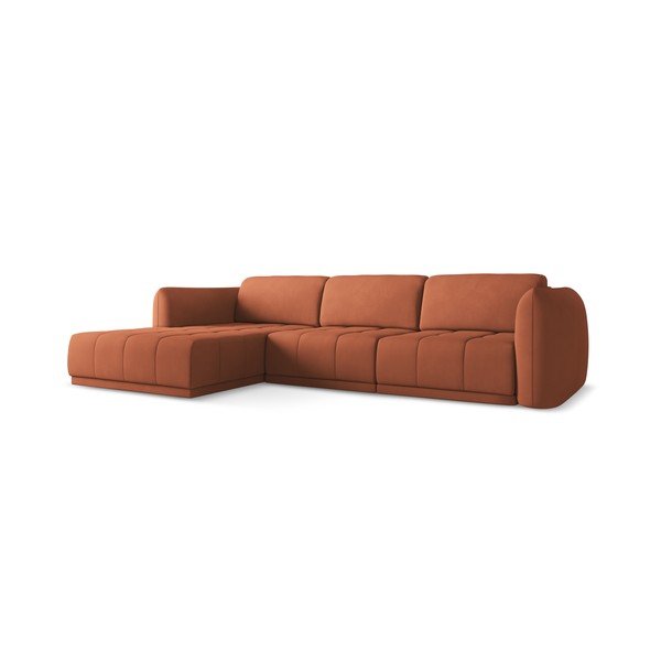 Oranžinės spalvos kampinė sofa (su kairiuoju kampu) Hoku – Makamii-image-2