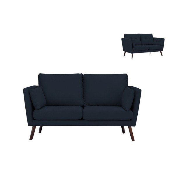 Tamsiai mėlyna 2 vietų sofa Mazzini Sofos Elena-image-2