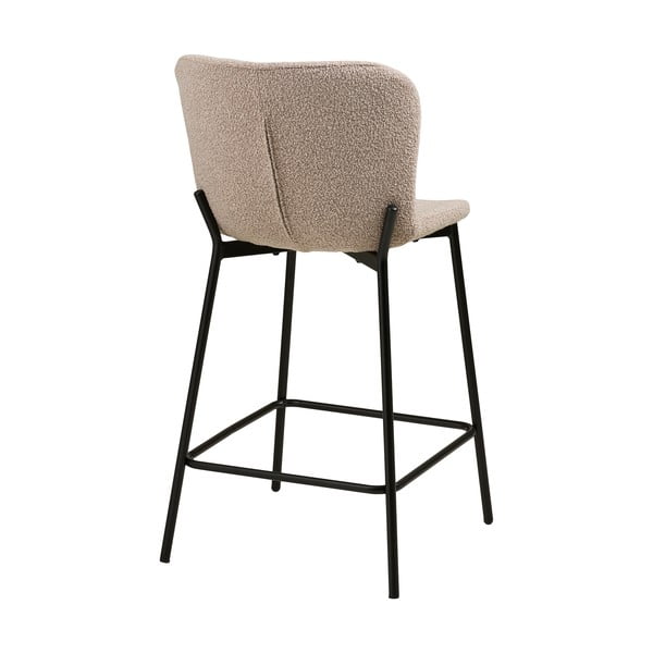 Smėlio spalvos iš audinio baro taburetė (sėdynės aukštis 65 cm) Maceda – House Nordic-image-4