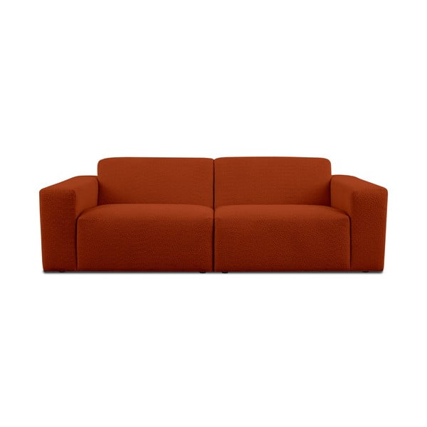 Iš boucle sofa raudonos plytų spalvos 228 cm Roxy – Scandic