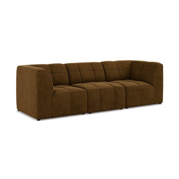 Garstyčių spalvos sofa iš velveto 255 cm Aloha – Makamii