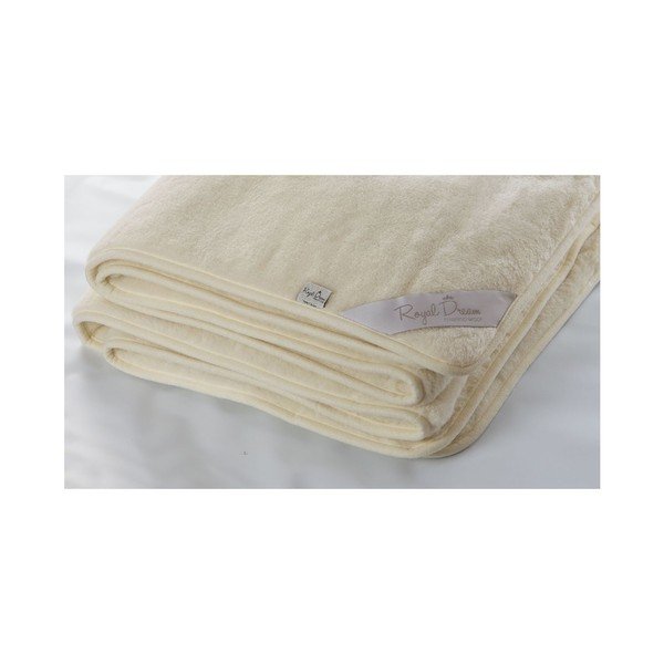 Smėlio spalvos merino vilnos antklodė Royal Dream Quilt, 160 x 200 cm