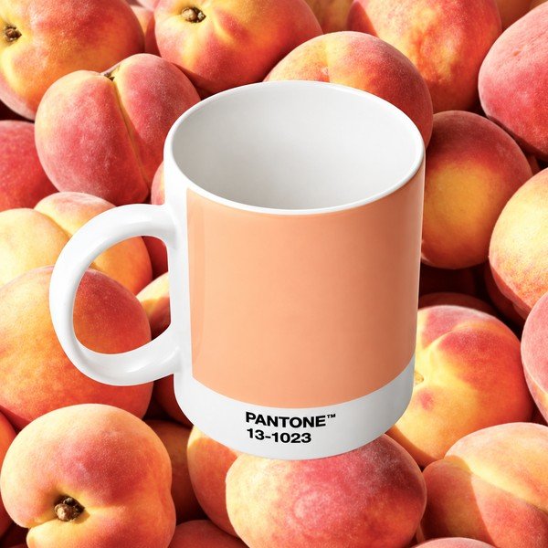 Persikų spalvos iš porceliano puodelis 375 ml Peach Fuzz 13-1023 – Pantone-image-1