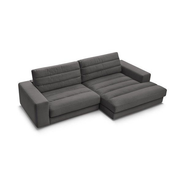 Antracito spalvos kampinė sofa iš velveto (su dešiniuoju kampu/su gultu) Sierra – Bobochic Paris-image-3