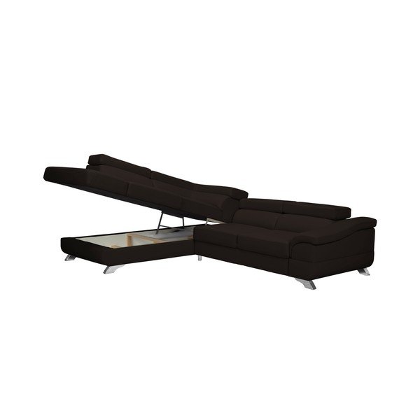 Tamsiai ruda "Windsor & Co Sofas Gamma" sofa-lova, kairysis kampas-image-4