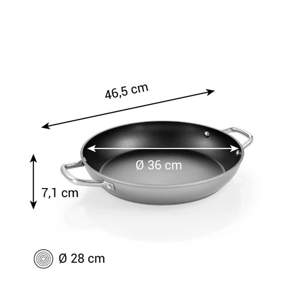 Iš aliuminio keptuvė su nelimpančia danga ø 36 cm GrandChef+ – Tescoma-image-1