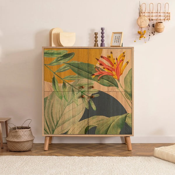 Spintelė natūralios spalvos iš ąžuolo 95x111 cm Multilux – Kalune Design-image-1