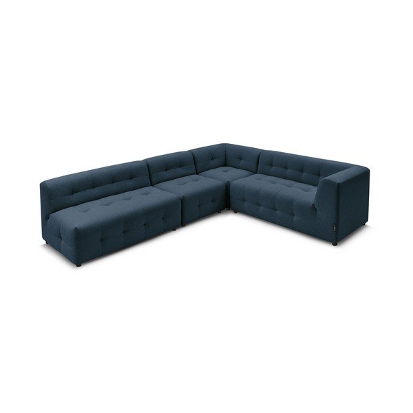 Tamsiai mėlyna kampinė sofa (dešinysis kampas) Kleber - Bobochic Paris-image-3
