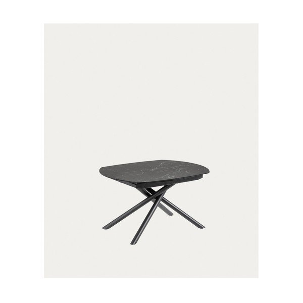Iš keraminės plokštės prailginamas valgomojo stalas su papildomu stalviršiu 100x130 cm Yodalia – Kave Home-image-3