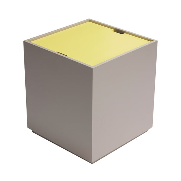 Iš uosio masyvo skrynia geltonos spalvos/pilkos spalvos 40x45 cm Vault – Hübsch-image-3